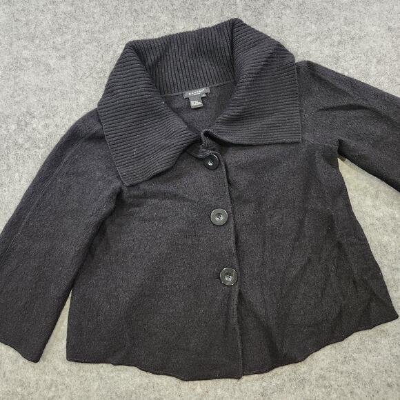 Sandro Sweater Womens Medium 100% Wool Collared Button Up Cardigan Jacket - Picture 2 of 15